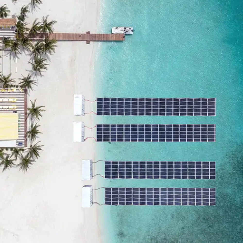 Conteneur photovoltaïque solaire (type flottant)