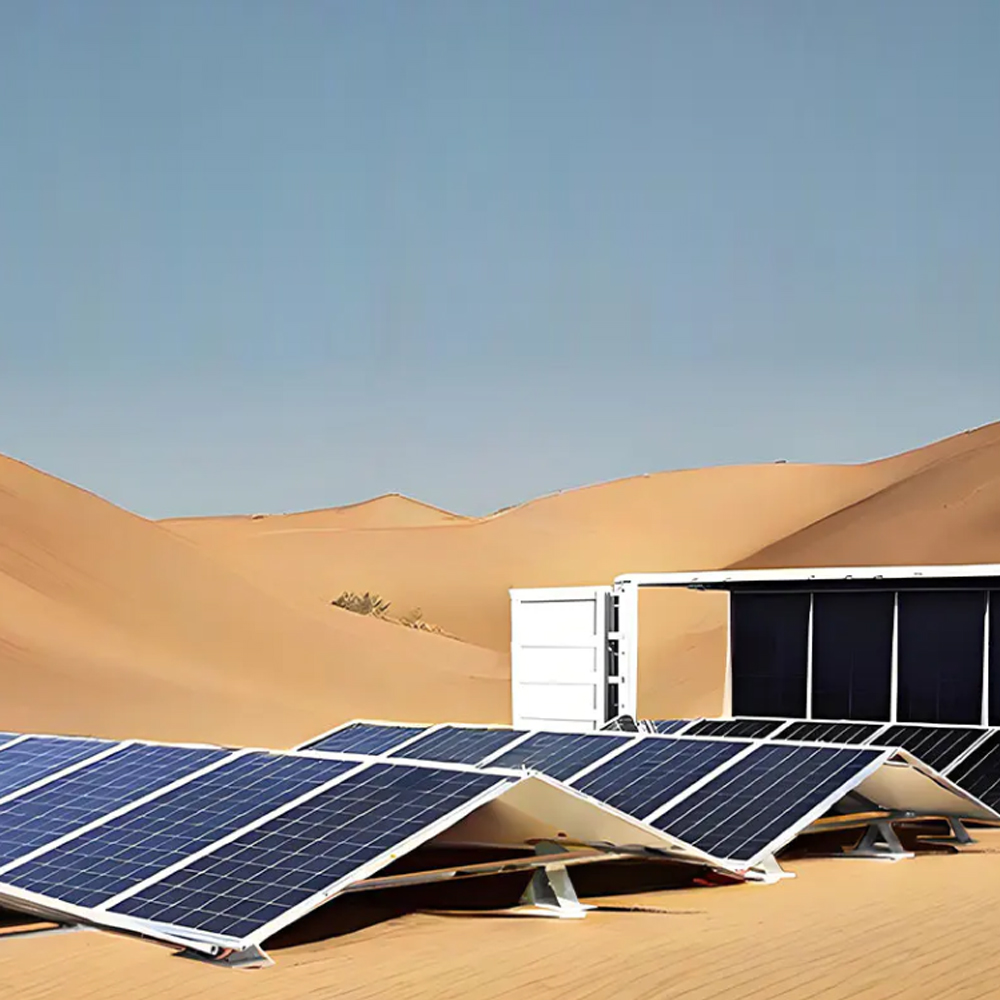 Conteneur solaire photovoltaïque (type ferroviaire)